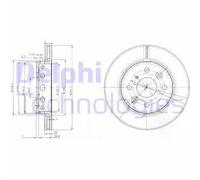 DELPHI BG3074 Disco freno