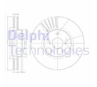 Dischi freno DELPHI BG3189 anteriore, ventilato, 2 Pezzo