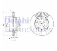 DELPHI BG3232 Disco freno