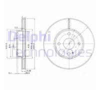 2x Disco freno ventilato BG3393 DELPHI per MAZDA MX-5 II MX-5 I