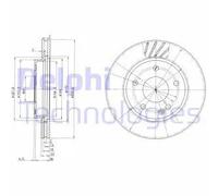 Set freni a disco DELPHI BG3395 per MERCEDES W168)