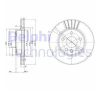 2x Disco freno ventilato BG3417 DELPHI per VW TRANSPORTER T4 Autobus