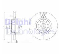 2x Disco freno ventilato BG3497 DELPHI per LANCIA ALFA ROMEO