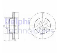 2x Disco freno ventilato BG3499 DELPHI per SUZUKI WAGON R+ Hatchback ALTO VI