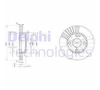 BG3508 Kit coppia dischi freno Delphi Anteriore per MAZDA 323
