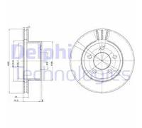 2x Disco freno ventilato BG3533 DELPHI per JEEP CHEROKEE GRAND CHEROKEE I