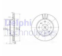 Discofreno BG3555 DELPHI per DAIHATSU SUBARU