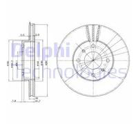 DELPHI BG3596 Disco freno
