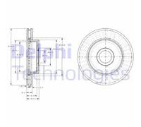 Delphi BG3659 Freno a disco