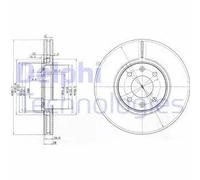 Delphi Kit coppia dischi freno BG3675 anteriore ventilato per Citroën