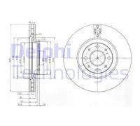 2x Disco freno ventilato BG3699 DELPHI per FIAT ALFA ROMEO LANCIA