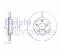 2x Disco freno ventilato BG3704 DELPHI per CHRYSLER PT CRUISER