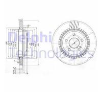Discofreno BG3726 DELPHI per MERCEDES-BENZ CHRYSLER