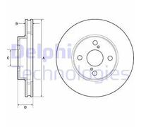 DELPHI BG3734 Disco freno