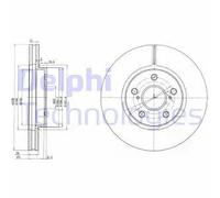 2x Disco freno ventilato BG3735 DELPHI per TOYOTA LEXUS