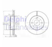 Discofreno BG3763 DELPHI per NISSAN