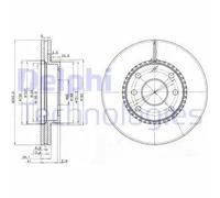 2x Disco freno ventilato BG3790 DELPHI per DAEWOO CHEVROLET