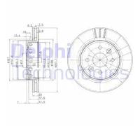 DELPHI BG3803 Disco freno