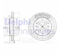 2x Disco freno ventilato BG3812 DELPHI per MITSUBISHI PAJERO IV PAJERO IV Van