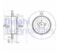 2x Disco freno ventilato BG3819 DELPHI per SUBARU IMPREZA Familiare
