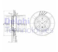 Delphi Disco freno ventilato BG3831 – Posteriore – Kit 2 pezzi per BMW 3 E46 325/330
