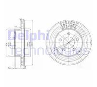 Delphi Disco freno BG3846 ventilato anteriore - kit 2 pezzi per Jeep Cherokee