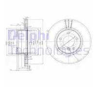 Discofreno BG3870 DELPHI per BMW