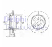 2x Disco freno ventilato BG3872 DELPHI per BMW 5 5 Touring 6 6 Cabriolet