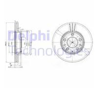 2x Disco freno ventilato BG3874 DELPHI per MAZDA 6 Hatchback 6 Tre volumi