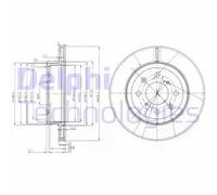 Discofreno BG3884 DELPHI per OPEL SUZUKI SUBARU