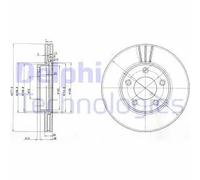 2x Disco freno ventilato BG3927 DELPHI per MAZDA 5 3 3 Tre volumi