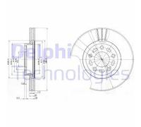 Dischi freno DELPHI BG3928 anteriore, ventilato, 2 Pezzo