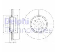 2x Disco freno ventilato BG3929 DELPHI per RENAULT GRAND SCÉNIC II SCÉNIC II