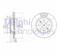 Delphi Disco freno BG3934 ventilato anteriore per Hyundai Getz Kit 2 pezzi