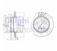 Delphi Disco freno BG3943 – Kit coppia ventilato posteriore per BMW X3 E83 xDrive 3.0 2.5