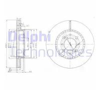 2x Disco freno ventilato BG3965 DELPHI per HONDA CIVIC VII Hatchback