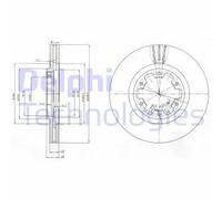 2x Disco freno ventilato BG3972 DELPHI per NISSAN MAZDA INFINITI