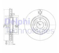 DELPHI BG3988 Disco freno