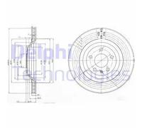 2x Disco freno ventilato BG3991 DELPHI per AUDI A6 C6 Avant A6 C5 Avant A6 C6