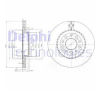2x Disco freno ventilato BG3995 DELPHI per ALFA ROMEO 159 SPIDER BRERA