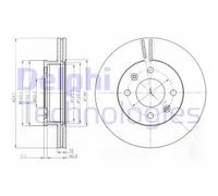 Discofreno BG4009 DELPHI per HYUNDAI