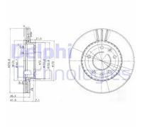 2x Disco freno ventilato BG4015 DELPHI per KIA CARNIVAL II CARNIVAL I