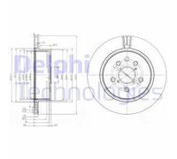 2x Disco freno ventilato BG4024 DELPHI per LEXUS GS IS II IS C RC IS III