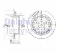 2x Disco freno ventilato BG4041 DELPHI per INFINITI NISSAN