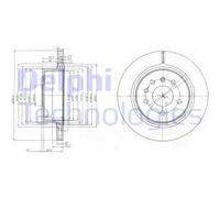 2x Disco freno ventilato BG4043 DELPHI per OPEL OMEGA B OMEGA B Familiare