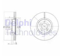 DELPHI BG5216C Disco freno per FORD,VOLVO