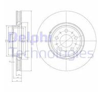 2x Disco freno ventilato BG4071 DELPHI per VOLVO V70 I S80 I S60 I V70 II