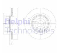 Delphi Disco freno BG4078 Ø330 mm ventilato posteriore per Audi Q5/A4/A5