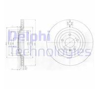 2x Disco freno ventilato BG4087 DELPHI per AUDI A6 Allroad C6 A6 C6 A6 C6 Avant