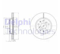 2x Disco freno ventilato BG4093C DELPHI per SUZUKI FIAT MITSUBISHI